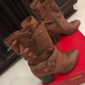 Carlos Santana cognac boots